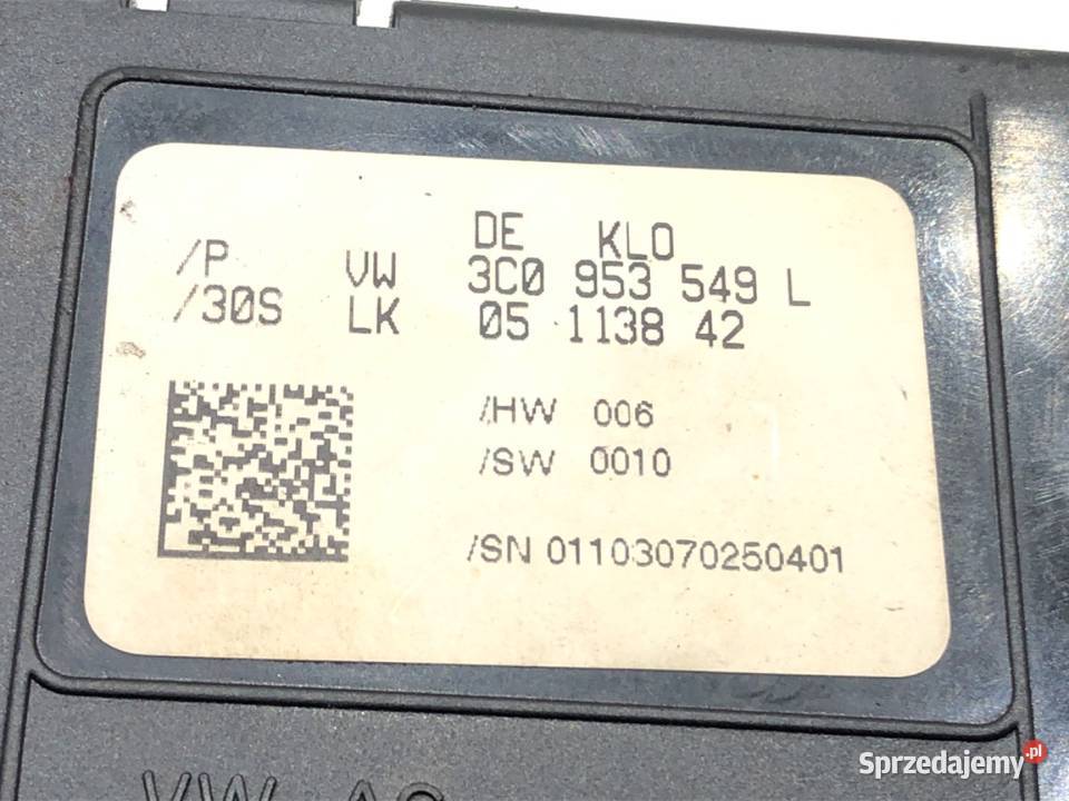 CZUJNIK KĄTA SKRĘTU VW PASSAT B6 3C0953549L 0511