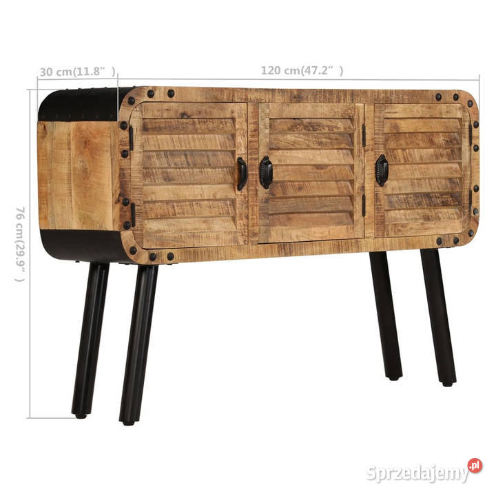 Szafka z litego drewna mango 120 x 30 x 76 Warszawa