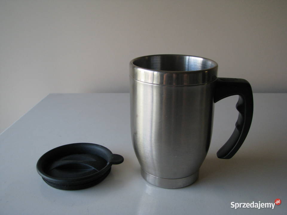 Stalowy kubek termiczny Termite z pokrywką Brzegi