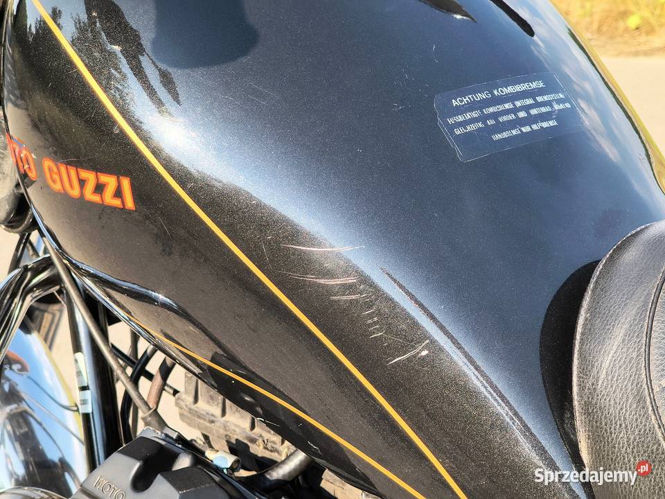 Moto Guzzi V65 Florida 1993 Turystyk Kufry Wał czarny Moto Guzzi