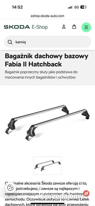 Belki bagażnika dachowego Skoda Fabia 2 oryginał Warszawa