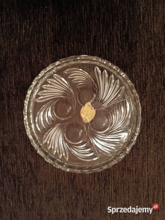 Elegancki talerzyk podstawka kryształ VINTAGE śląskie Szczyrk