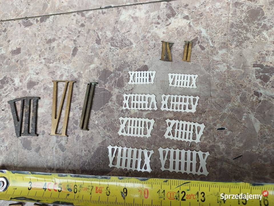 Zestaw cyfry rzymskie różne starych zegarów Tczew sprzedam