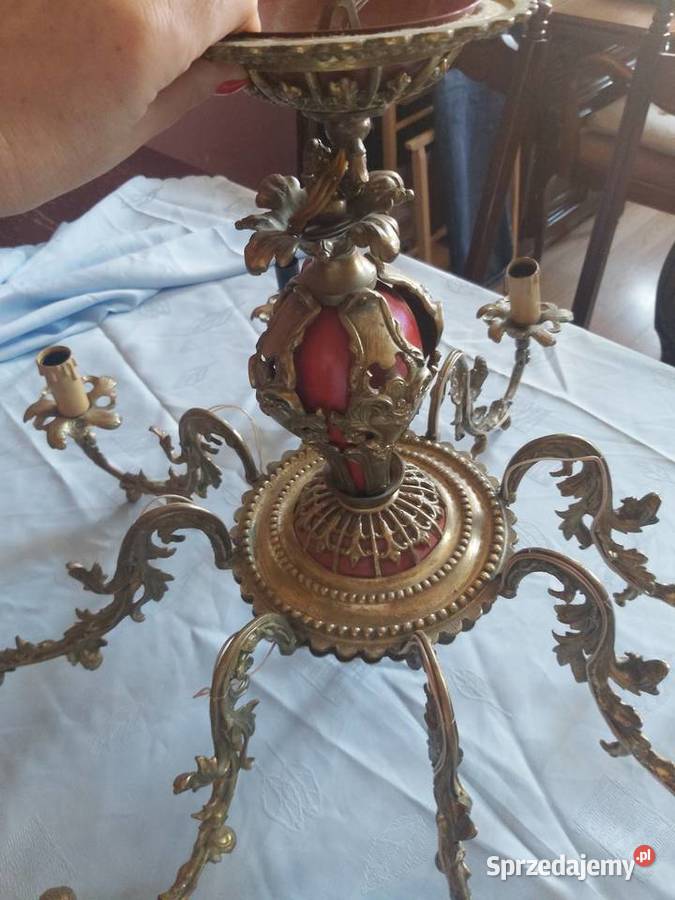 Żeliwny żyrandol i kinkiet Łódź