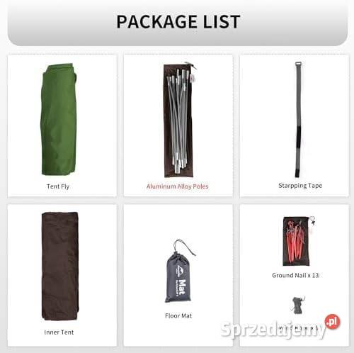 Namiot Naturehike 3 Osób na Wędrówki lekki Zawiercie