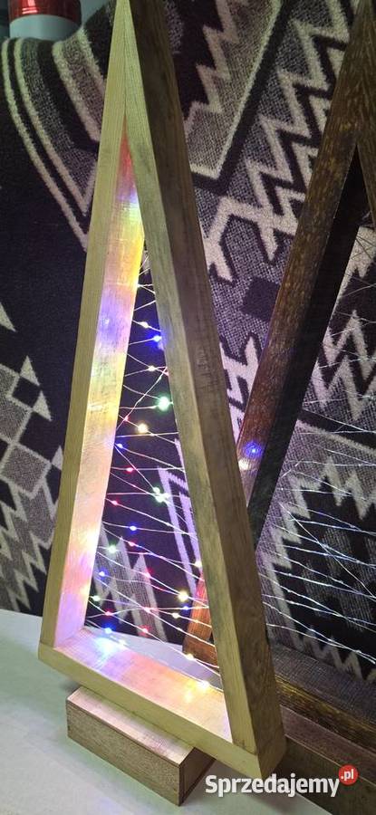 choinka święta led drewno Warszawa
