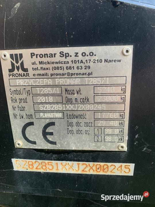 Przyczepa ciężaroworolnicza Kartuzy