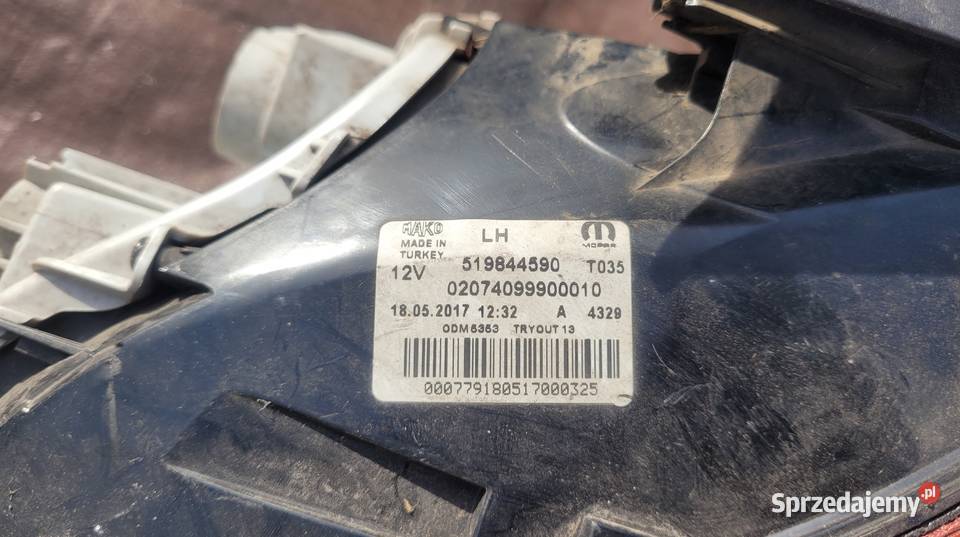 FIAT TIPO SEDAN 2 II 15 LAMPA LEWY TYL TYLNA osobowe Ruda Śląska