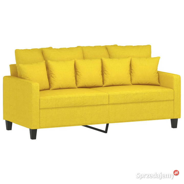 Sofa 2osobowa jasnożółta 140 tapicerowana