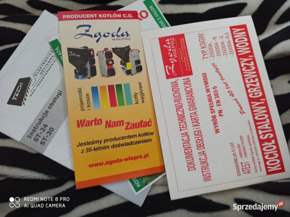 Nowy kocioł KSGWZgoda 25kw Piece i kominki Radzyń Podlaski
