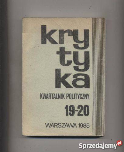Krytyka Kwartalnik Polityczny 1920 1985 Szczecin