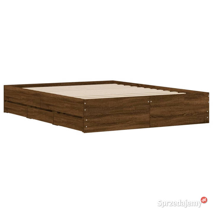 Rama łóżka z szufladami brązowy dąb 150x200 Warszawa