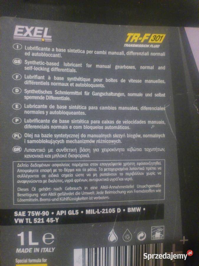 Olej przekładniowy EXEL TRF301 75W90 MAGNETI Łódź