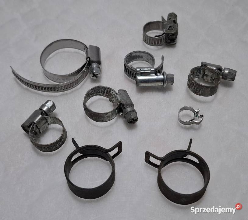 Obejmy opaski zaciskowe ślimakowe metalowe mix 9 Dom i Ogród Czeladź