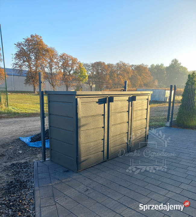 Zabudowa koszy na śmieci wiata śmietnikowa Międzyrzecz