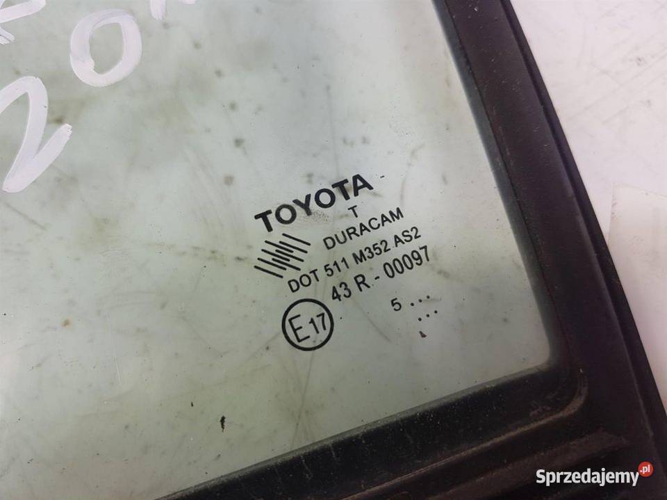 SZYBA TYŁ 43R00097 TOYOTA YARIS III osobowe Pozostałe Lipno