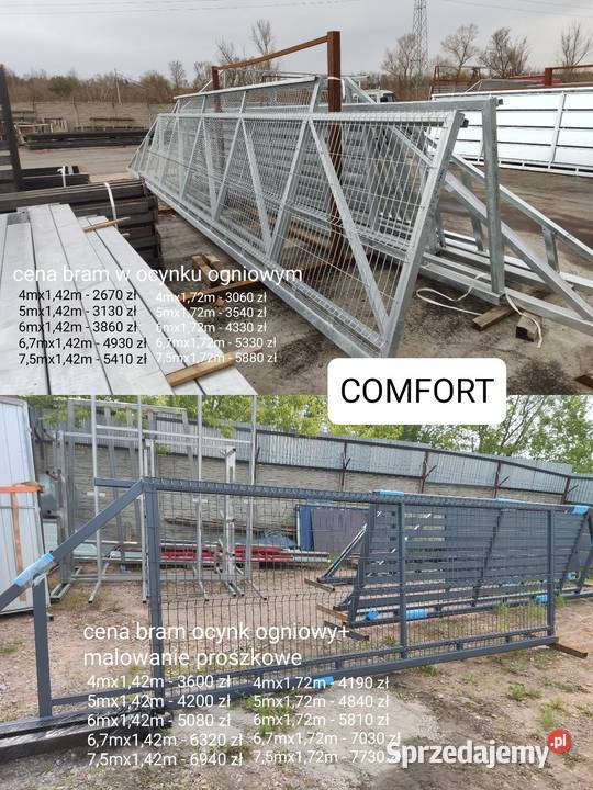 Brama przesuwna panel 3D fi 5mm 5mx172m ocynkral ocynk Mielec