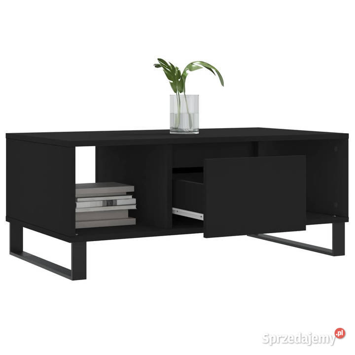 Stolik kawowy czarny 90x50x365 materiał Warszawa sprzedam