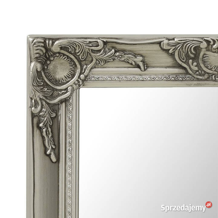 Lustro ścienne w stylu barokowym 60x40 srebrne