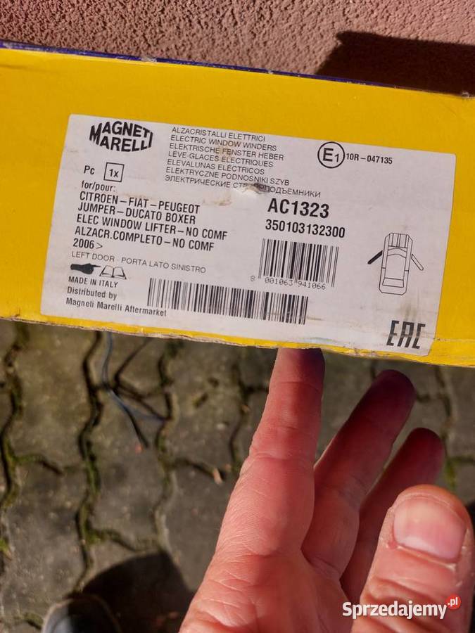 Podnośnik szyby Magneti Marelli 350103132300 Włocławek sprzedam