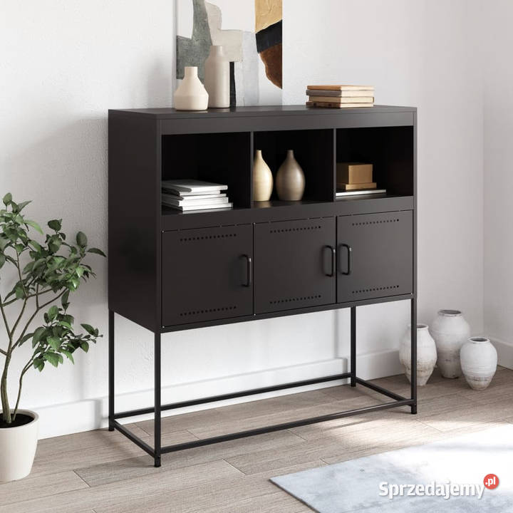 Szafka czarna 1005x39x107 stal WM846590 Pozostałe Warszawa