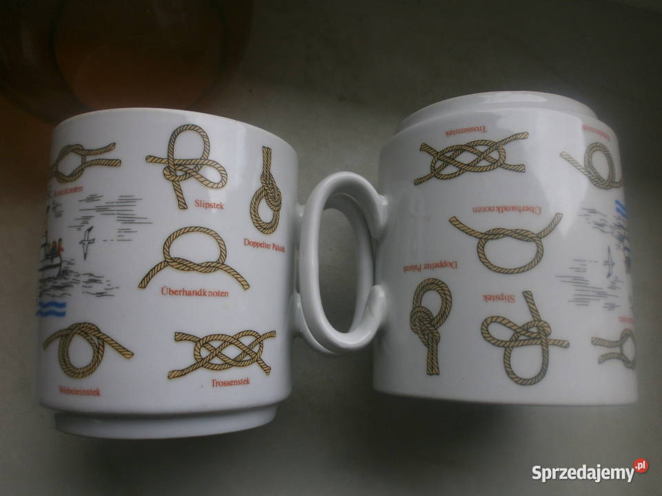 kubek żeglarski z węzłami porcelana Zielona Góra