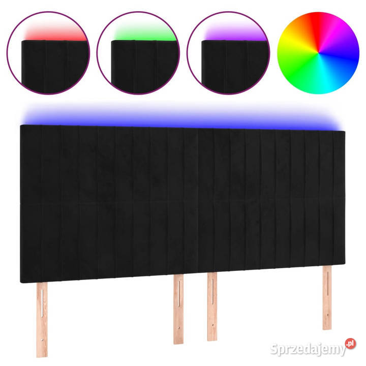 Zagłówek do łóżka z LED czarny 180x5x118128 Warszawa