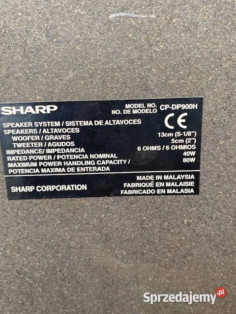 Wieża Sharp CPDC9 plus 5 głosników Wieża Sharp Kraków