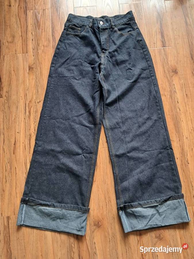 nowe granatowe spodnie rozmiar L szerokość w niebieski Sandomierz