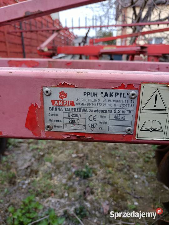 Brona talerzowa Akpil Hrubieszów sprzedam