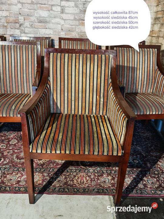 Piękny zestaw foteli gabinetowych 8 sztuk świętokrzyskie Sandomierz