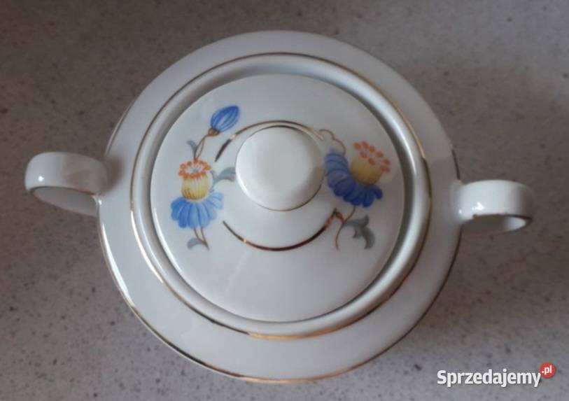 Kahla cukiernica porcelanowa niebieskie kwiaty Gryfino sprzedam