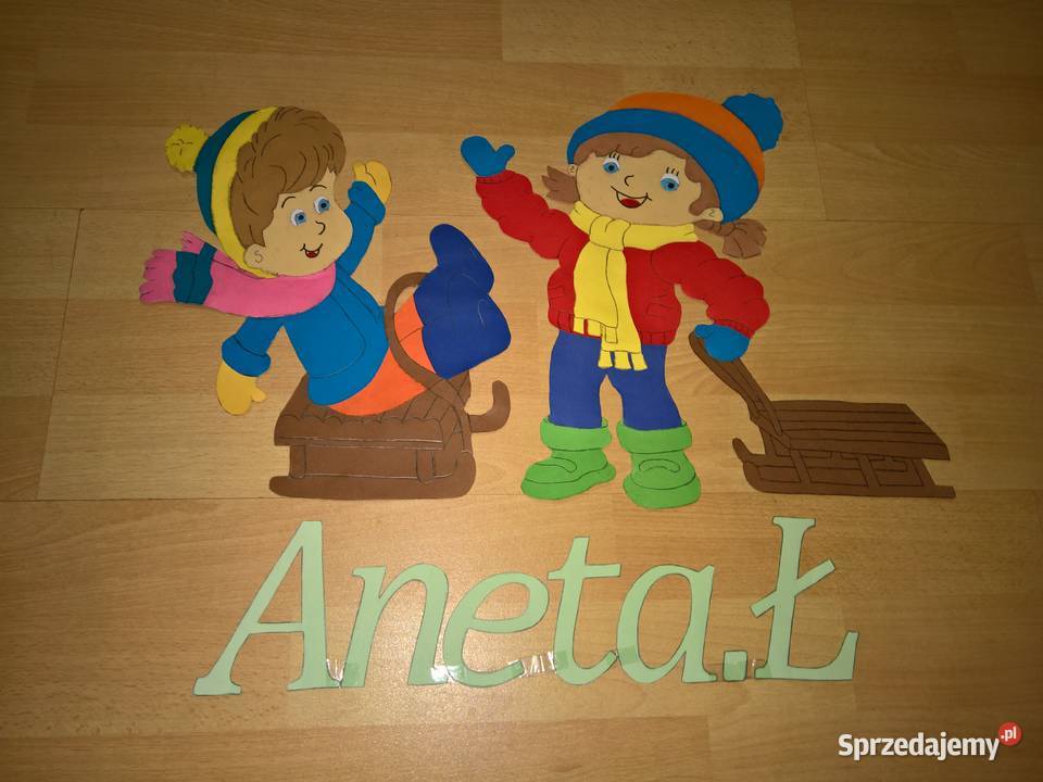 Dekoracje dwustronne okienne o tematyce zimowej Garwolin