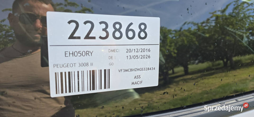 Peugeot 3008 16 Hdi II 2016 system Start-Stop wielkopolskie Pleszew