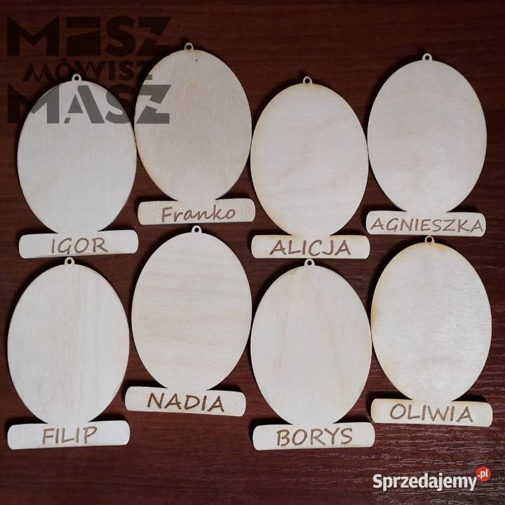 Jajko wielkanocne zawieszka drewniana 13 Racot