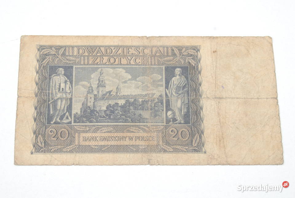 Stary banknot 20 złotych 1940 antyk unikat Cieszyn sprzedam