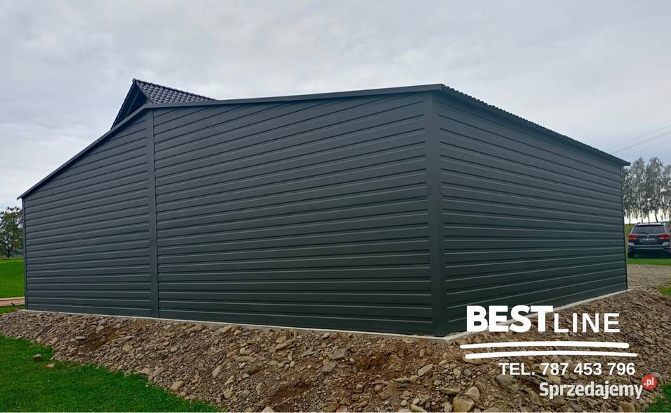 Garaż blaszak trzy stanowiskowy 9x55 z blachy Sprzedaż Dębica