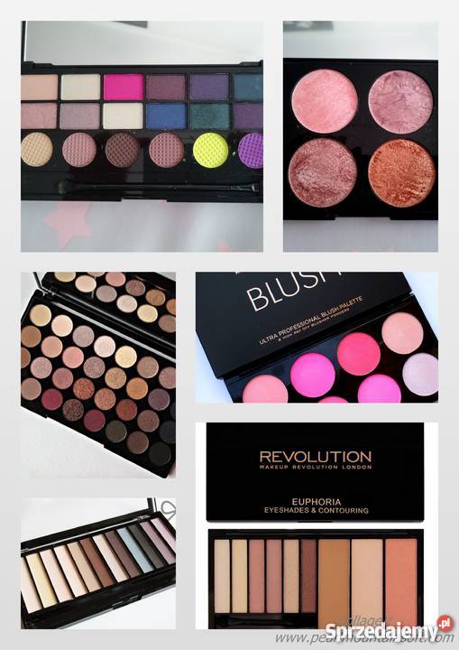 WYPRZEDAŻ PALETY Cienie Bronzery Róże Makeup
