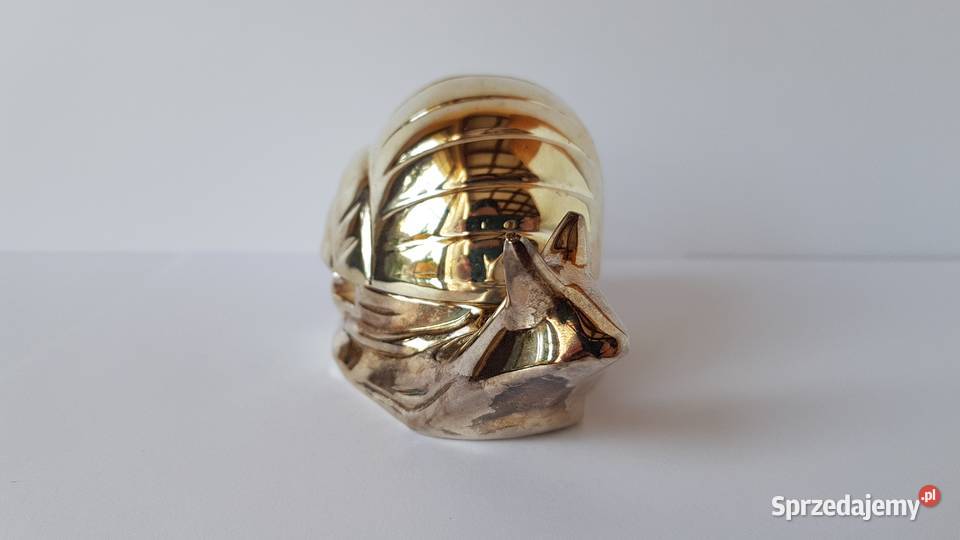 Platerowana maselnica ślimak ze szklanym wkładem