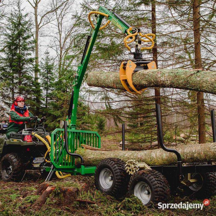 Przyczepa leśna 2t ZEST 9 HDS 42 napęd łamana 2000kg Pozostałe