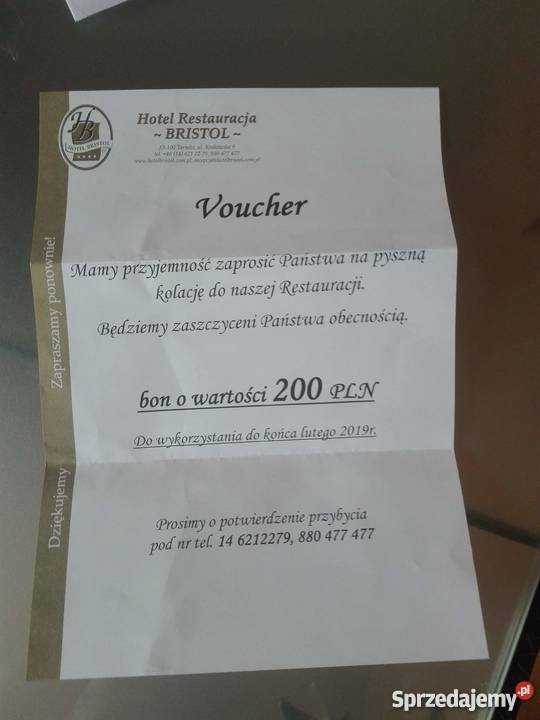 Bon do restauracji 200 PLN