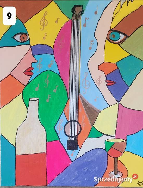 Obrazy KUBIZM akrylowe nowe różne rozmiary Obrazki i obrazy