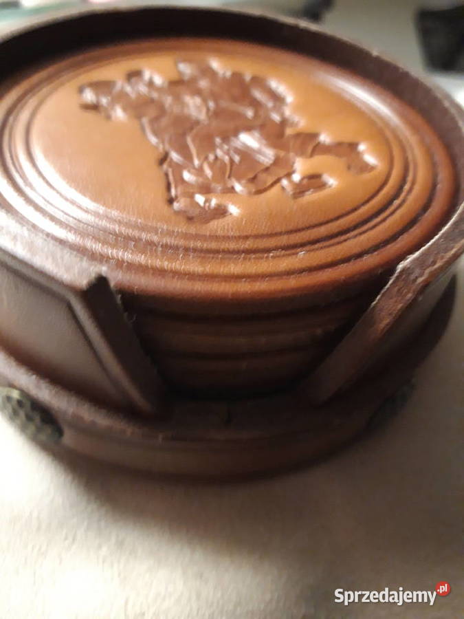 podkładki skórzane pod szklanki w pudełku mazowieckie Warszawa sprzedam