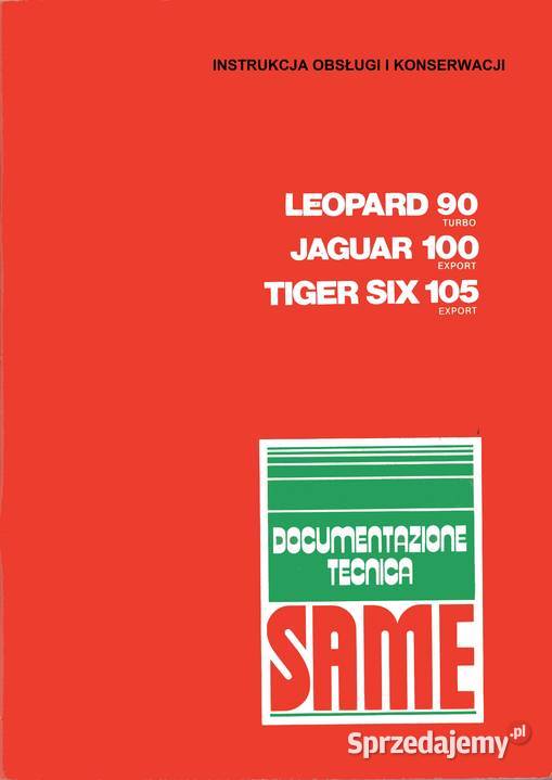 Instrukcja obsługi Same Jaguar 100 Export wielkopolskie Szamotuły