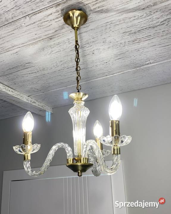 Francuski kryształowy Żyrandol vintage 21 Warszawa