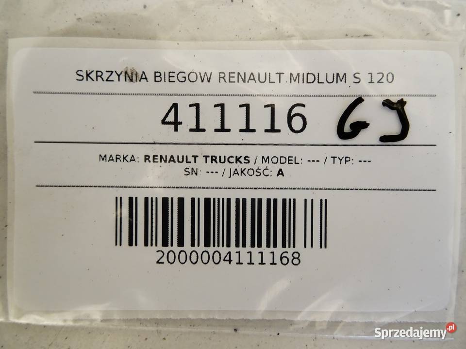 SKRZYNIA BIEGÓW RENAULT MIDLUM S 120 RENAULT