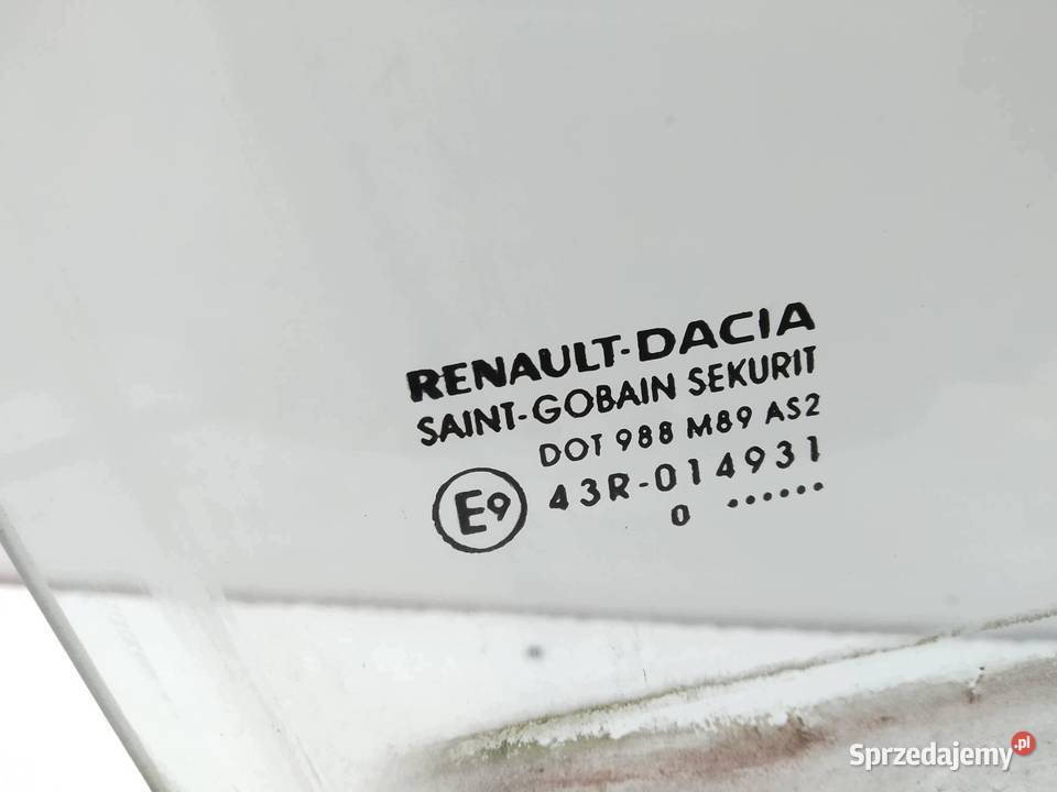 SZYBA DRZWI PRAWY PRZÓD Dacia Lodgy I 2012
