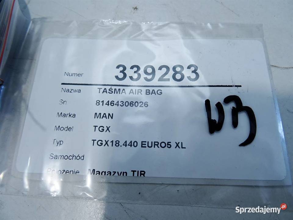 TAŚMA AIRBAG MAN TGX I 81464306026 Van minibus