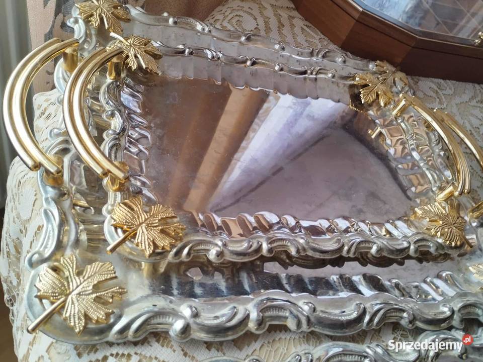 platerowane tace zestaw 2 Gorzów Wielkopolski