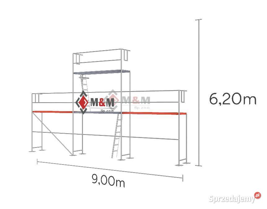 Rusztowanie 438 m2 elewacyjne na szczyt 9x62m Dom i Ogród Stare Siołkowice